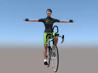 Bike girl 3D model