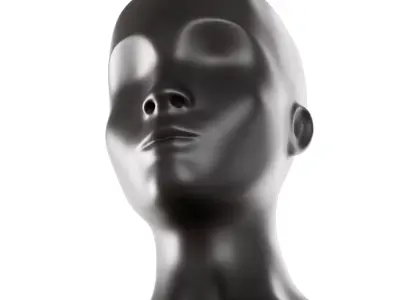 Male mannequin head 3D model