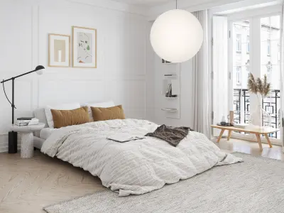 Eclectic Apartment Interior Scene for Cinema 4D and Corona 3D model