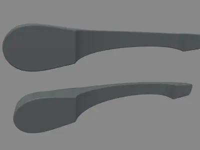 Car Door Handle 02 Low-poly 3D model