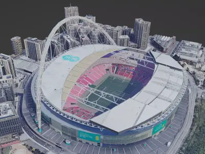 Wembley Stadium 3D Scan Single Material 3D model