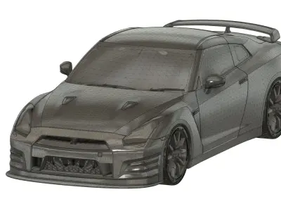 NISSAN GTR 3D print model