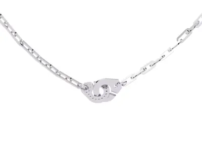 Luxury Diamond Chain Clasp Necklace CAD Design 3DM STL 3D print model