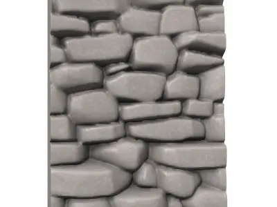 Bleached Fieldstone Wall Mesh 3D print model