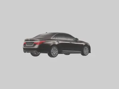 Modern Luxury Sedan model Low-poly 3D model