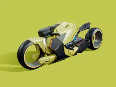 scifi bike Free 3D model