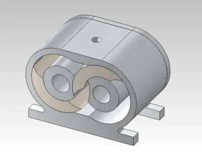 Rotary steam engine Free 3D model
