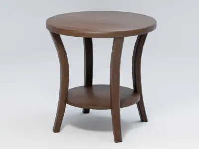 Classic Curved End Table 3D model