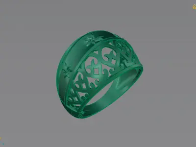 Plain Ring Women Ready STL 3DM Models Womens Rings 3D models 3D print model 68