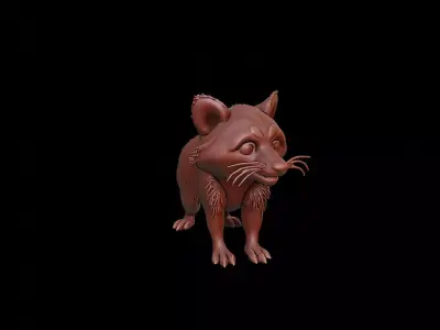 Raccoon Animal Sculpture 3D print model buy