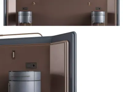 Leather Bedroom Headboard - 2 3D model