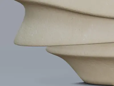Vase19 wavy vase 3D model