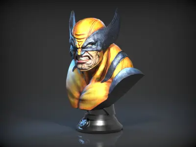 wolverine bust 3D print model
