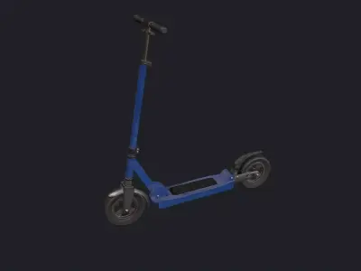 Blue Scooter - Kick Scooter - Kids Scooter - Small Scooter Low-poly 3D model