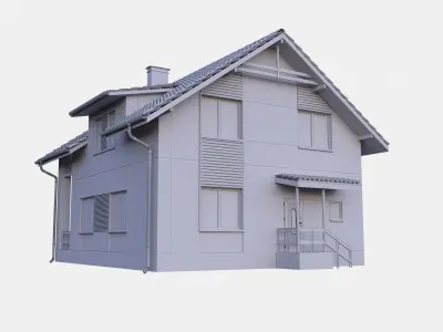 Modern House model Contemporary 3D model