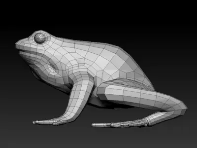 3D FROG - LOWPOLY Low-poly 3D model