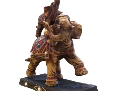 elephant sculpt 3D model