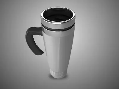 Car stainless steel mug Low-poly 3D model