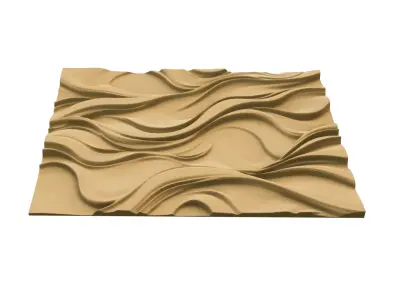 modern panel wall decor set wall relief mural CNC 81 3D model