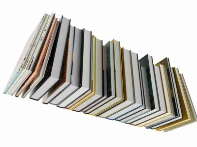 Books for interior decoration 01 3D model