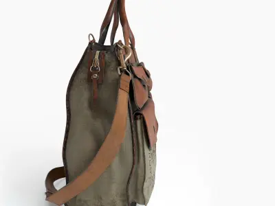 The Campomaggi Large Fabric Shopper Bag  3D model