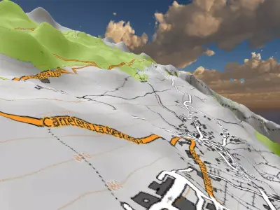 El Hierro Canary Island topo map 3D print  and  3D model