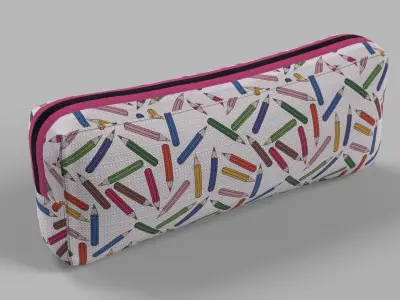 Pencil Case Low-poly 3D model