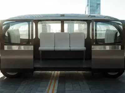 Self-driving taxi shuttle 3D model