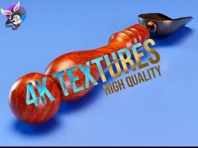 3D Antique Medieval Spoon of Spices And Nuts Free low-poly 3D model