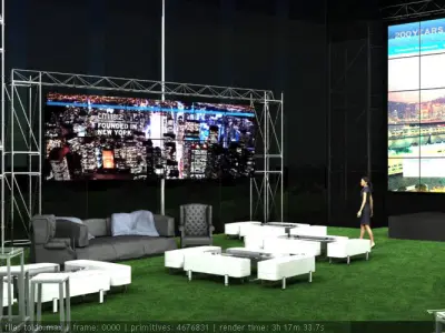 Awning for giant event 3D model