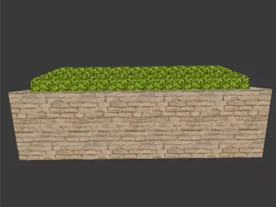 Hyrule Fortress Planter Free low-poly 3D model