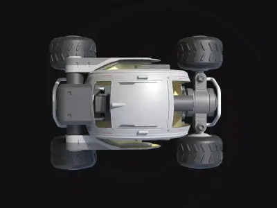 Cyberpunk Sphere Vehicle 3D Model 3D model