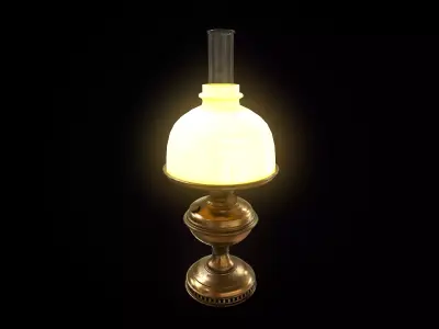 Vintage Kerosene Lamp 2 Low-poly 3D model