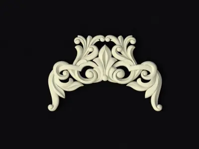 Central decor ornament for furniture 3D model 83