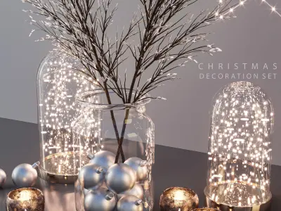 Christmas Decoration Set 3D model buy
