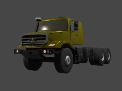 Mercedes Benz Zetros Low-poly 3D model