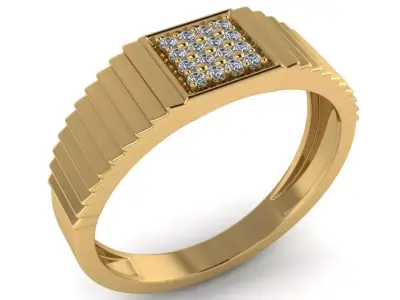light weight gold diamond rings-C111116SKCH2025971wt-0-5 3D print model