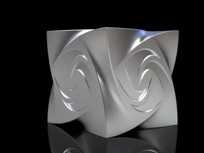 cubestone silver cube 3D print model