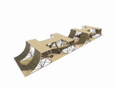 Skatepark-Skate Park PACK 3D model