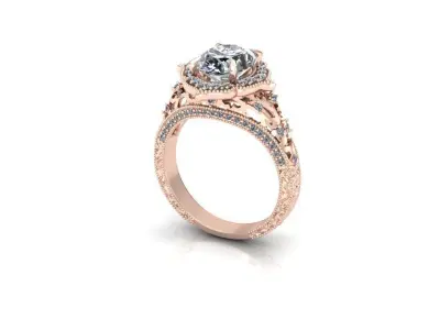 Arabic Fashion Ring 3D model