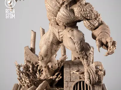 B3DSERK Killer Croc Sculpture 3D print model