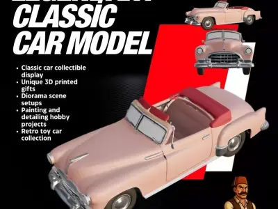 Legendary Classic Car Model V1  Collectible for 3D Printers 3D print model