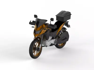 Modern Tracking bike Low-poly 3D model
