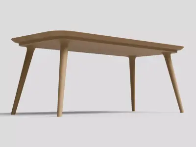 Wood Dining Table 3D model