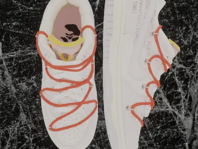 OFF WHITE X NIKE SB DUNK LOW PINK 3D SHOES Low-poly 3D model