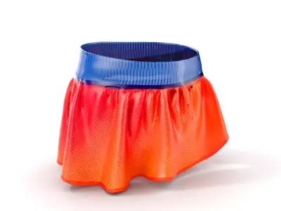 Sporty Mesh Skirt Model Pack Low-poly 3D model