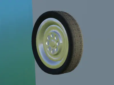 Offroad Relastic Car Tyre 3D model