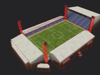 Fir Park Stadium Low-poly 3D model