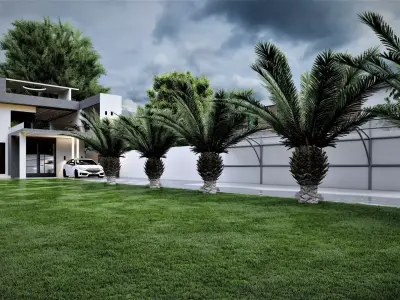 Modern Contemporary House 3D Model - SketchUp  AutoCAD  3D model