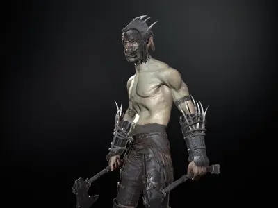 SkinnyOrc10 Low-poly 3D model